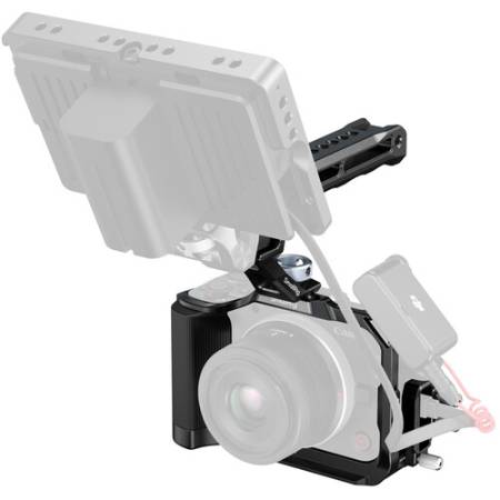 SmallRig 5766 - zestaw, klatka, uchwyt górny i zacisk kabli HDMI i USB-C, do Canon EOS R50 V - przykład użycia